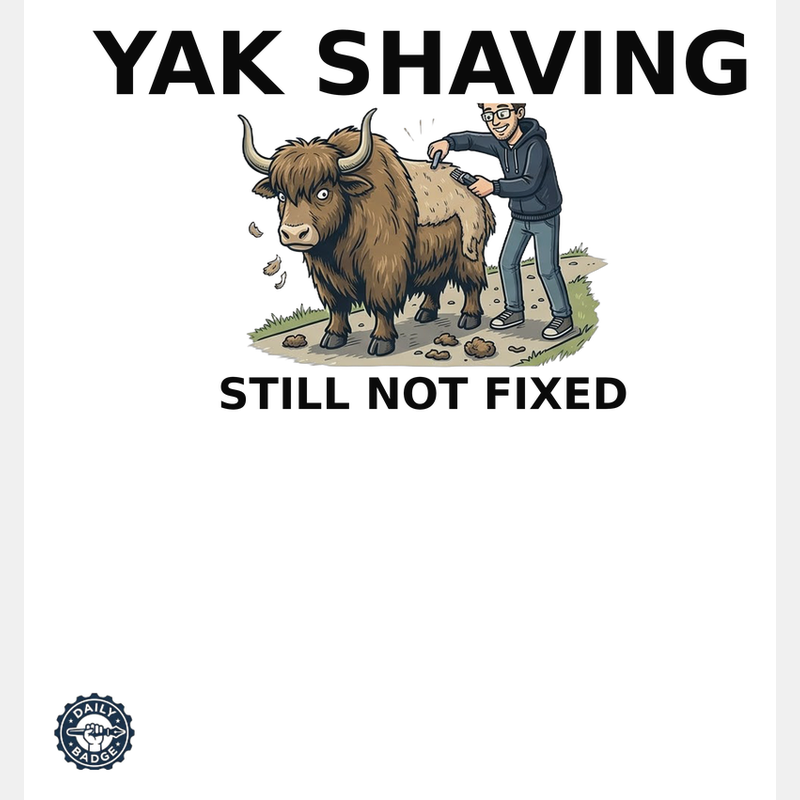 Yak Shaving Still Not Fixed design preview